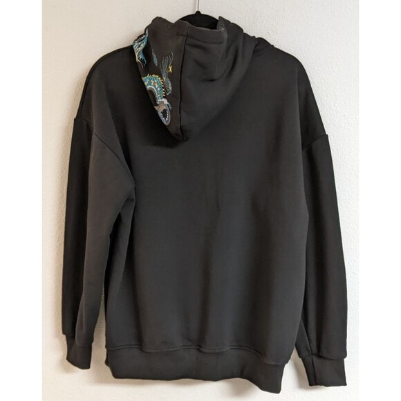 NWOT~Japanese Clothing Blue Dragon Embroidered Hoodie Size Large - Picture 8 of 11